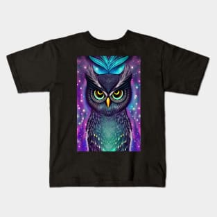 Galaxy owl Kids T-Shirt